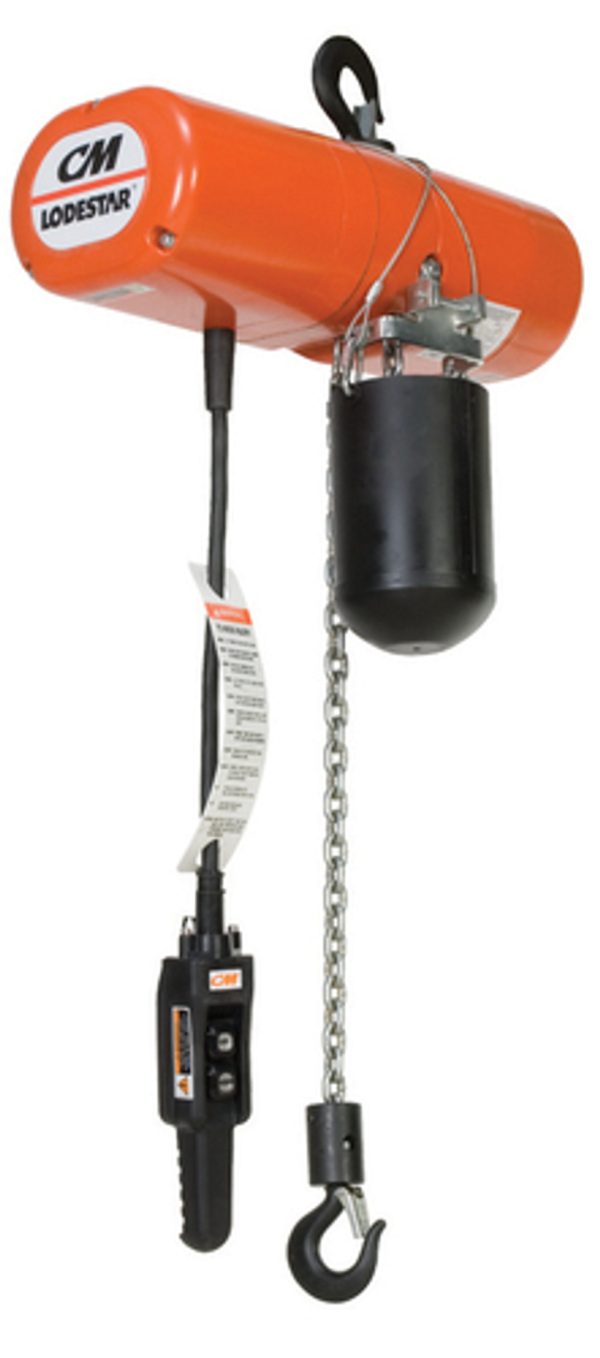 CM Lodestar 9502 Single Speed Electric Chain Hoist | 1 HP | 5.5 FPM | 15' Standard Lift | 3 Ton Rated Capacity